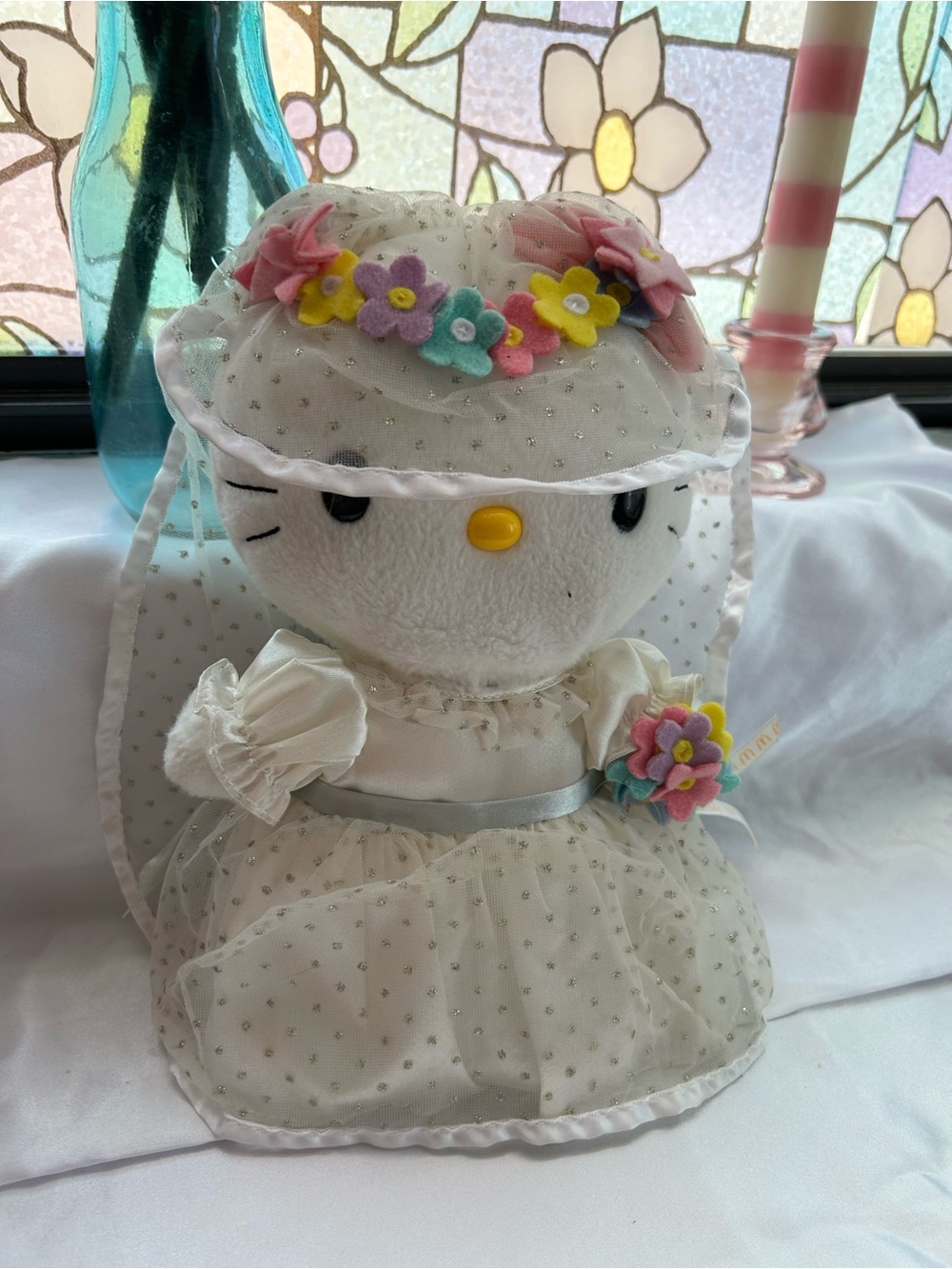 vintage 2000 Sanrio Hello Kitty "Sweetheart Wedding" plush toy